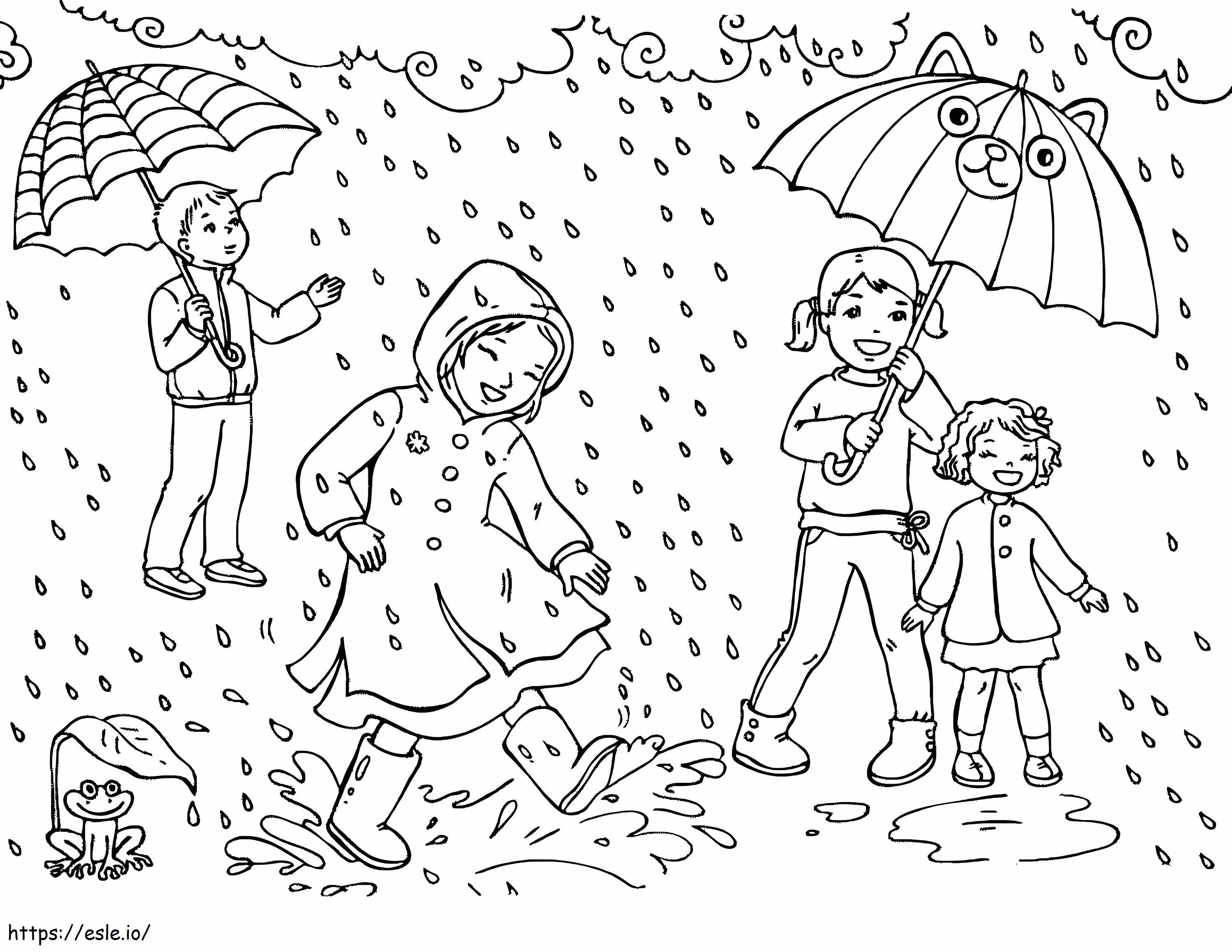 Fun Rain coloring page