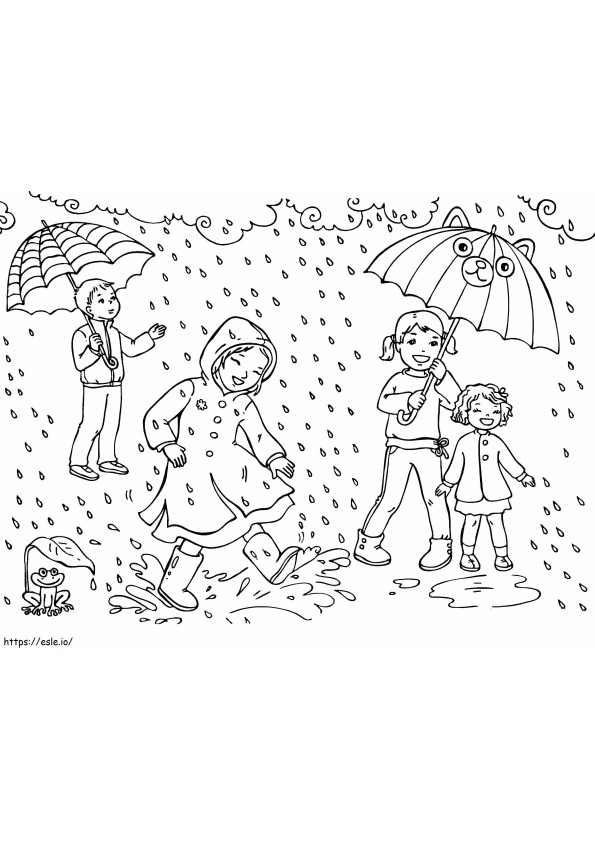 Fun Rain coloring page