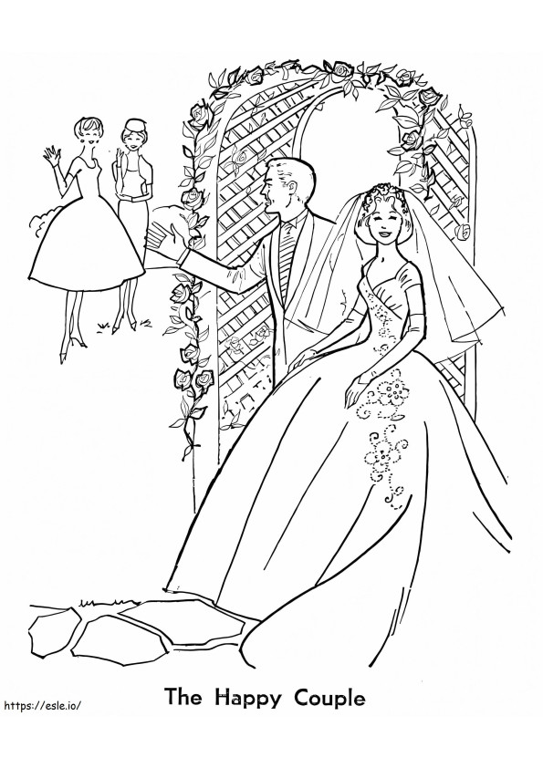 The Happy Couple coloring page