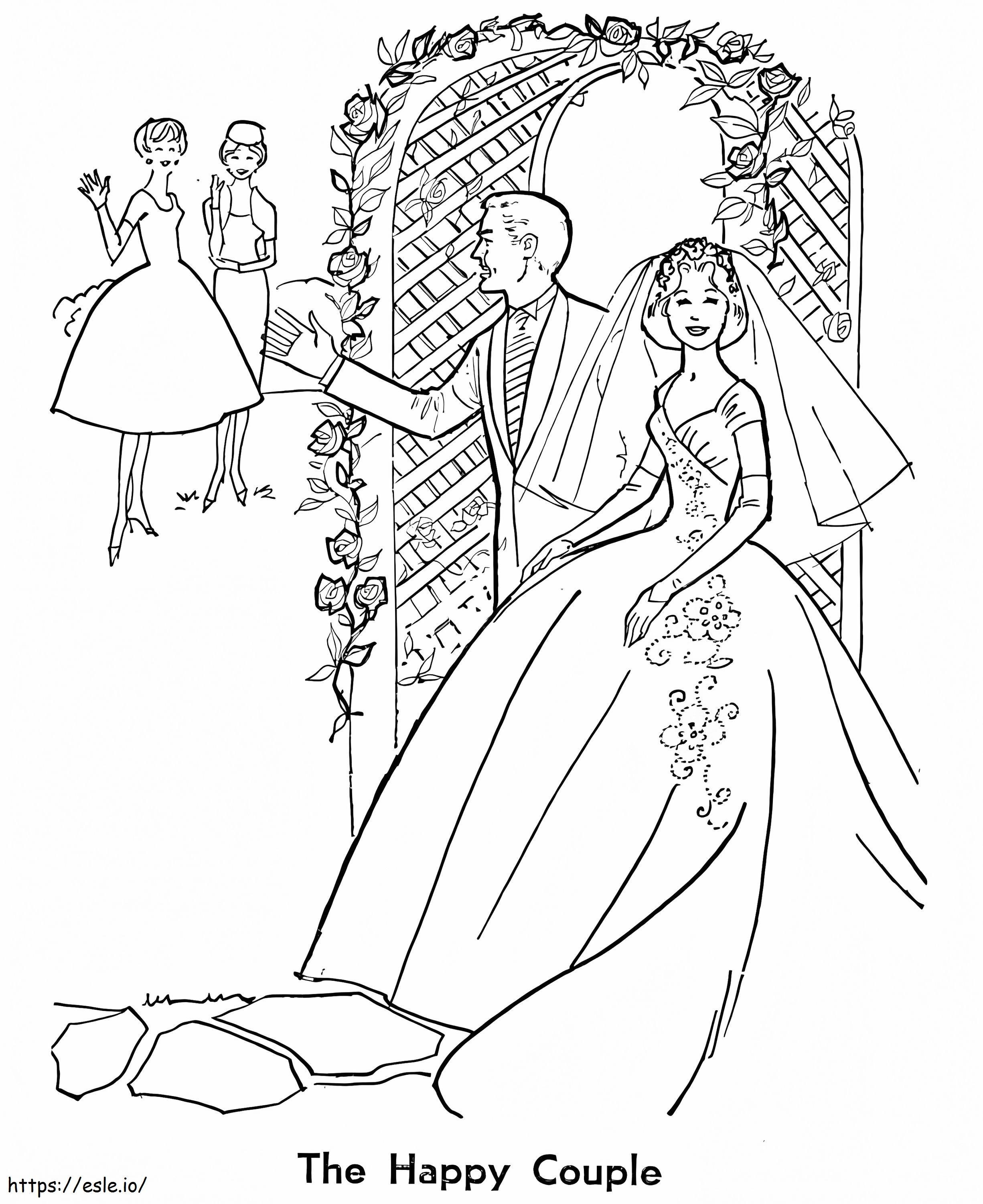 The Happy Couple coloring page