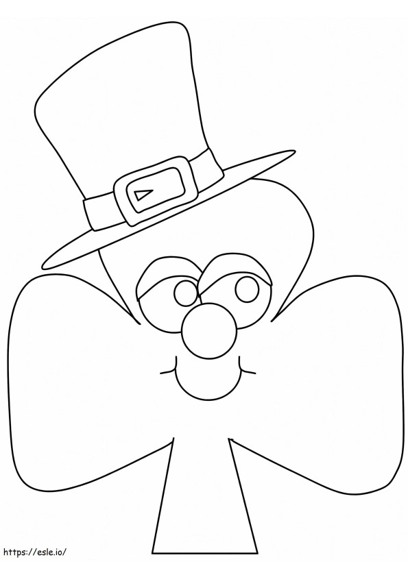 Happy Shamrock coloring page