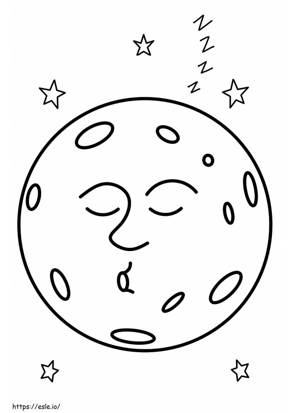 Animated Full Moon coloring page
