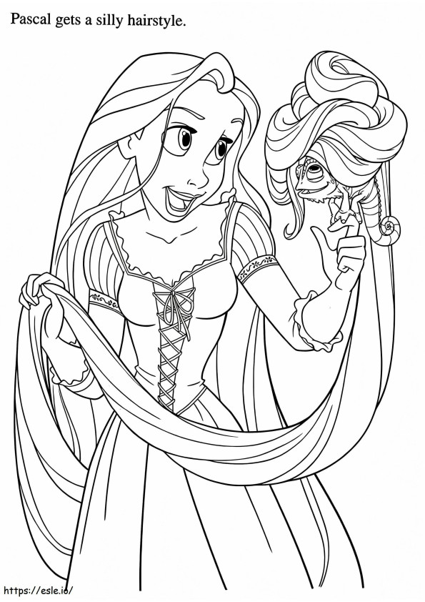 1533266855 Rapunzel Painting A4 coloring page