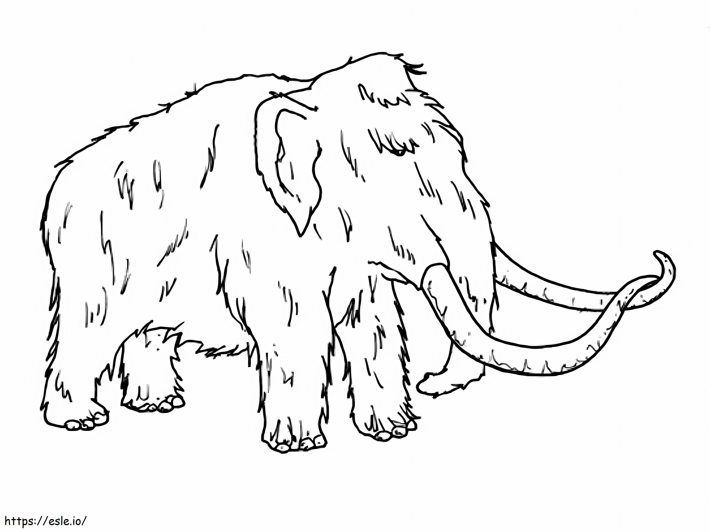 Ancient Mammoth coloring page