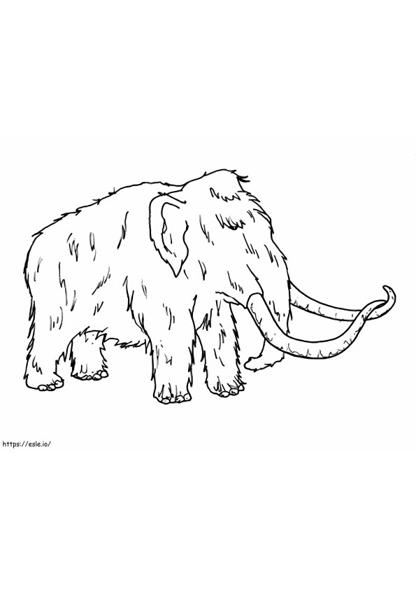 Muinainen mammutti värityskuva