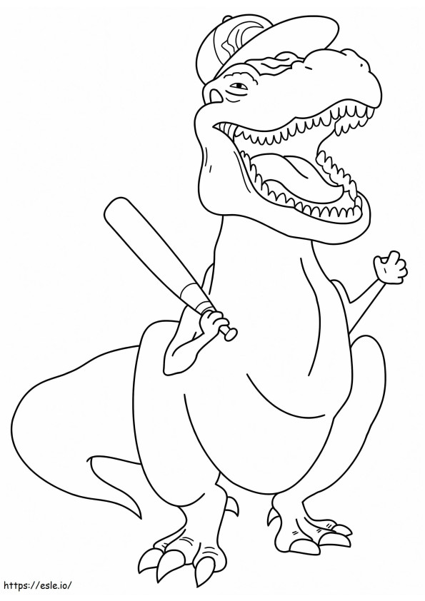 Coloriage Mildred le tyrannosaure du train Infinity à imprimer dessin