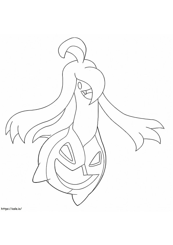 Gourgeist Pokemon 3 coloring page