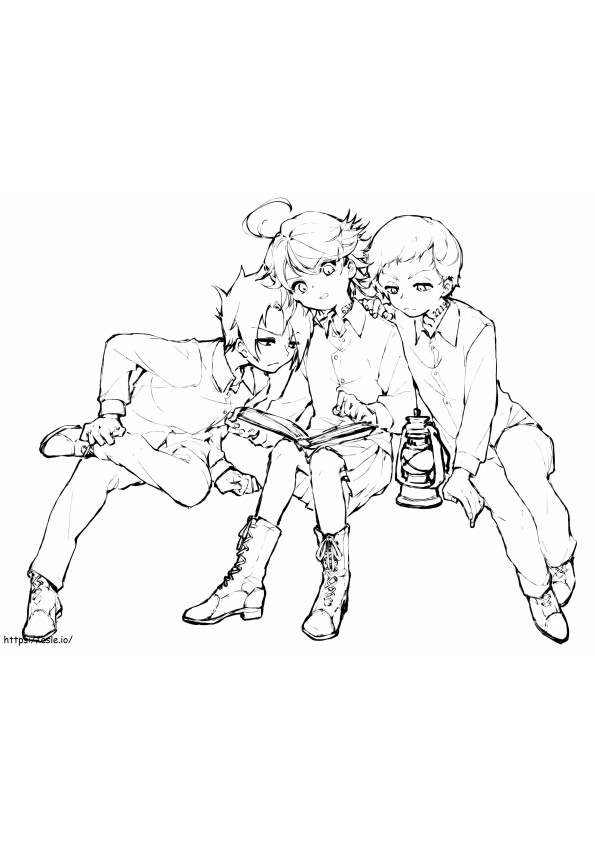 The Promised Neverland Sketch coloring page