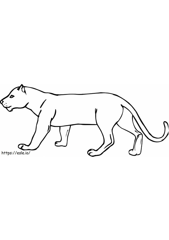 Walking Panther coloring page