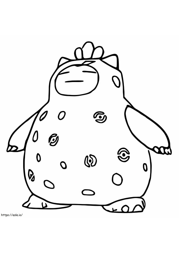 Snorlax Funny coloring page