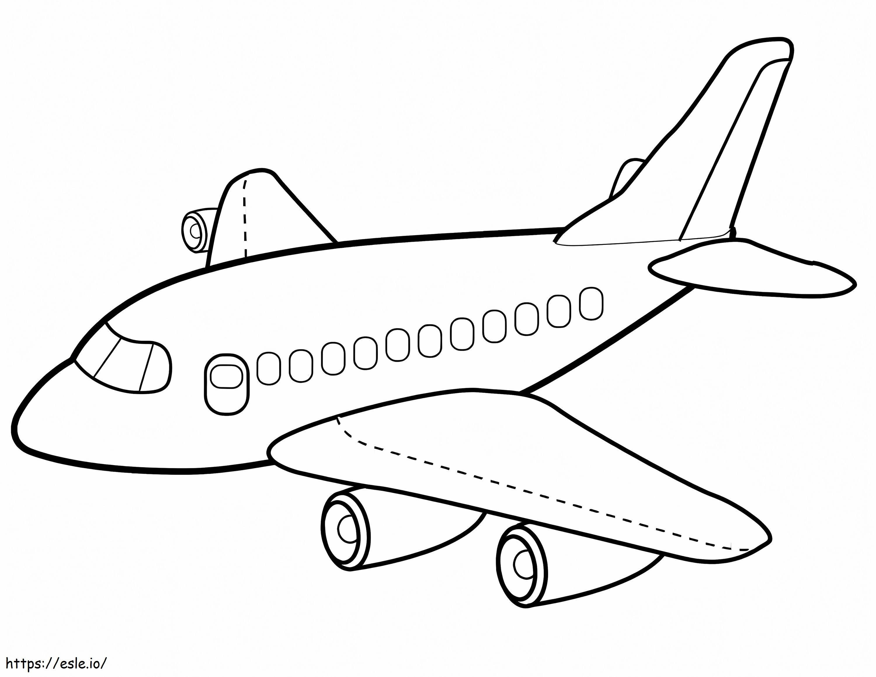 Plane coloring page