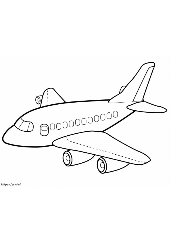 Plane coloring page