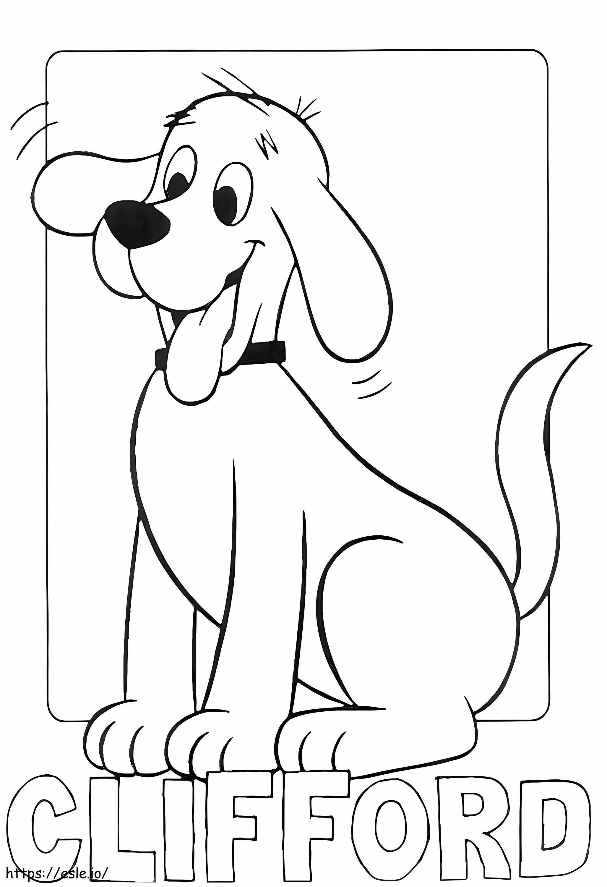 Coloriage Gros chien rouge Clifford à imprimer dessin