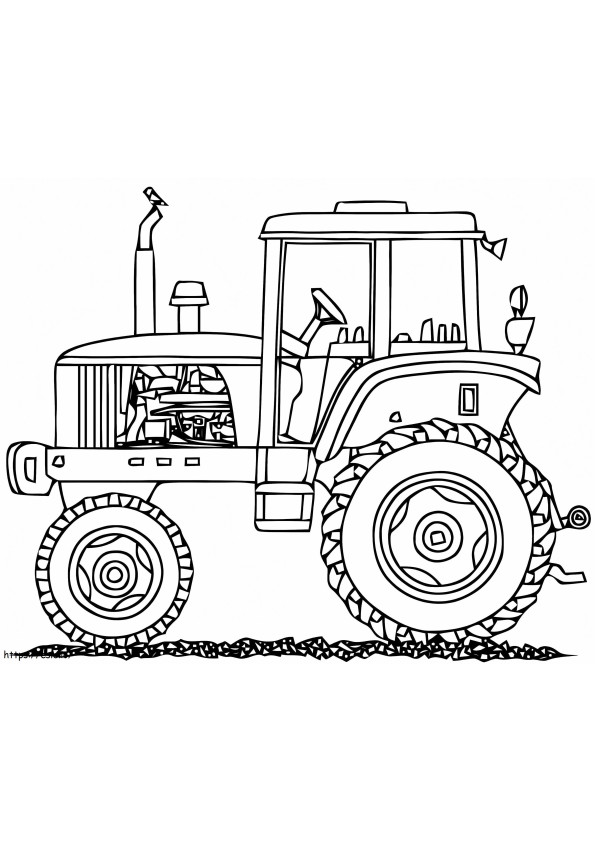 Coloriage Tracteur 2 à imprimer dessin