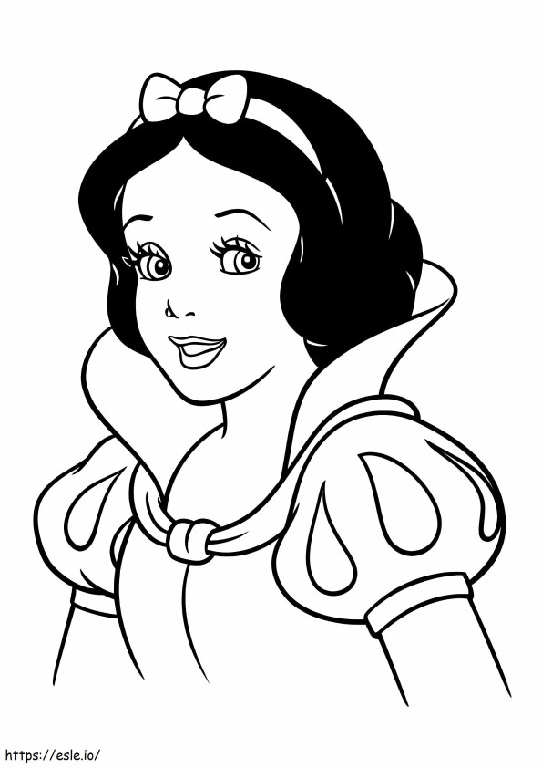 Snow White Basic Face coloring page