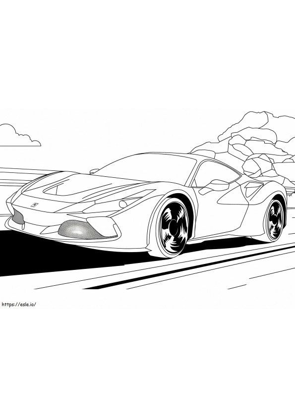 Ferrari 3 coloring page