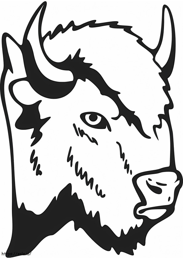 Dibujo de cabeza de búfalo para colorear