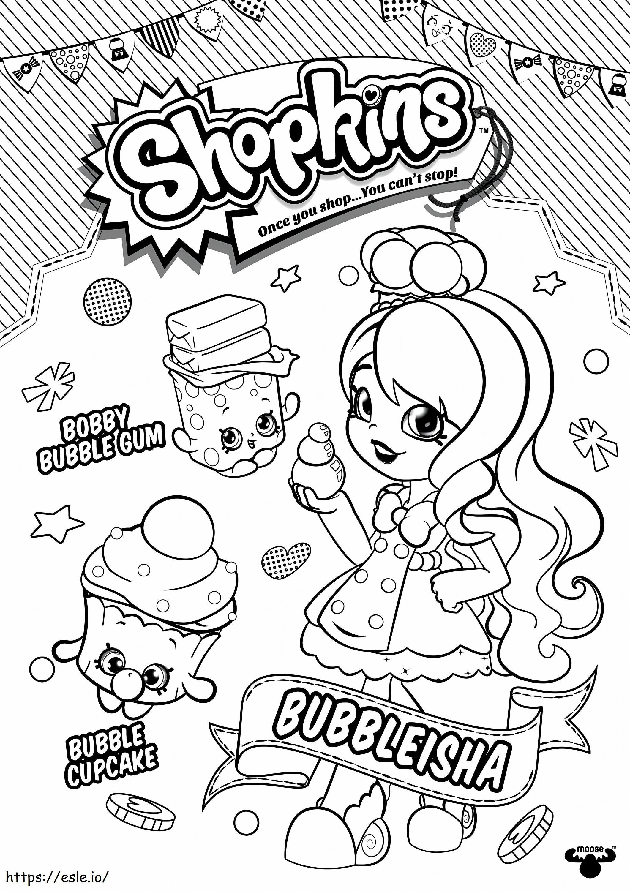 Bubbleisha Shopkins coloring page