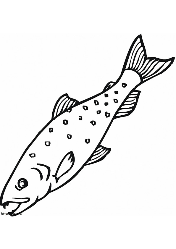 Salmon To Color coloring page
