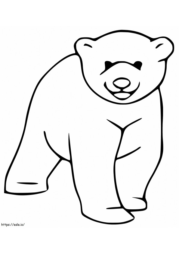 Kawaii Brown Bear coloring page