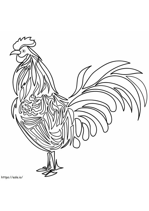 Printable Rooster coloring page