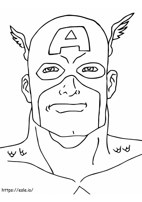 Coloriage Patron Captain America à imprimer dessin