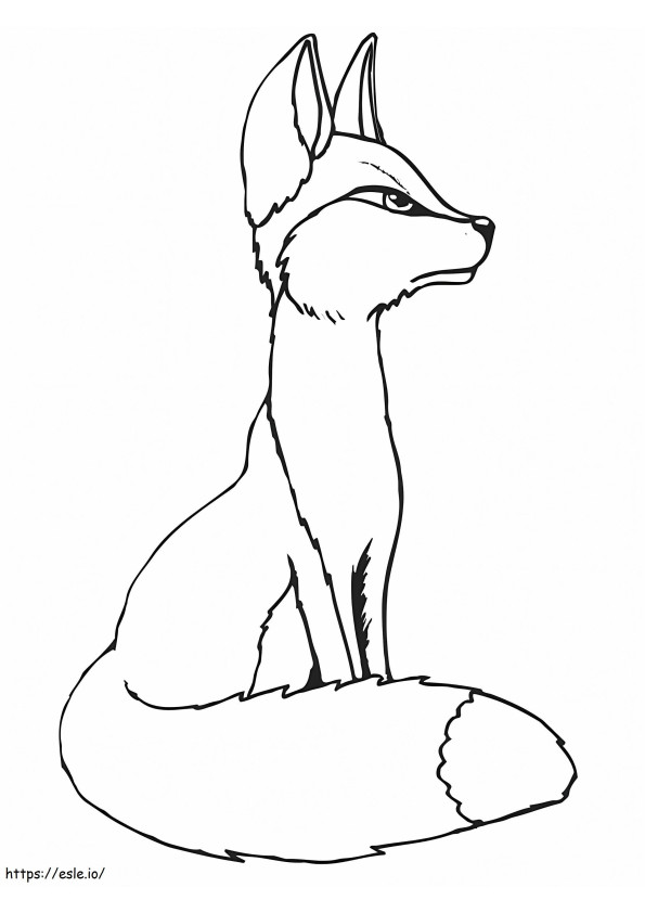 Coloriage Un renard roux à imprimer dessin