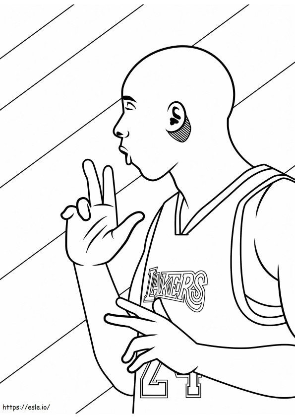 Kobe Bryant da colorare gratis da colorare