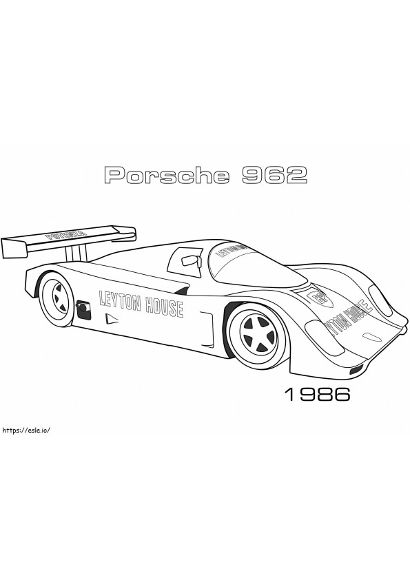 Porsche 962 z 1986 r kolorowanka