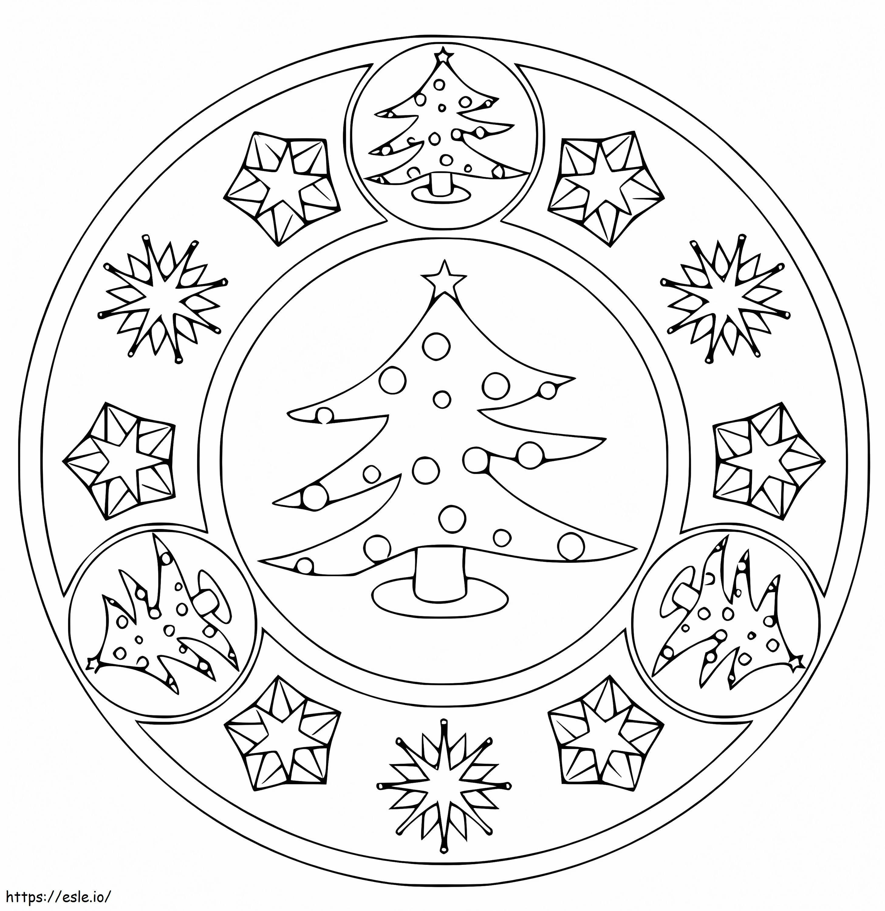 Christmas Mandala 21 coloring page