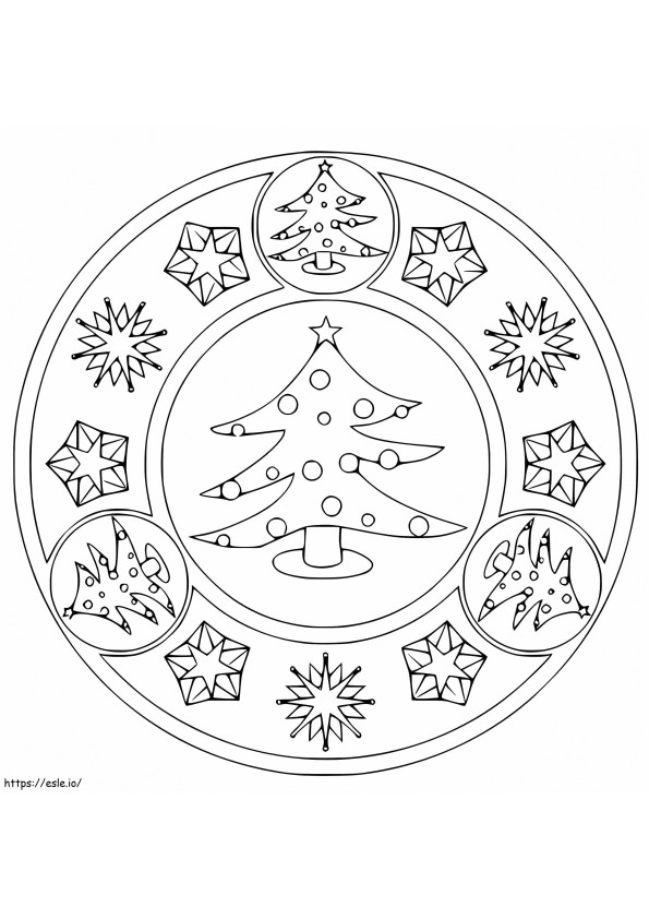 Christmas Mandala 21 coloring page