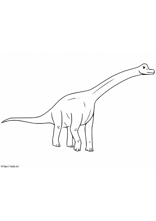 ブラキオサウルスの散歩 ぬりえ - 塗り絵