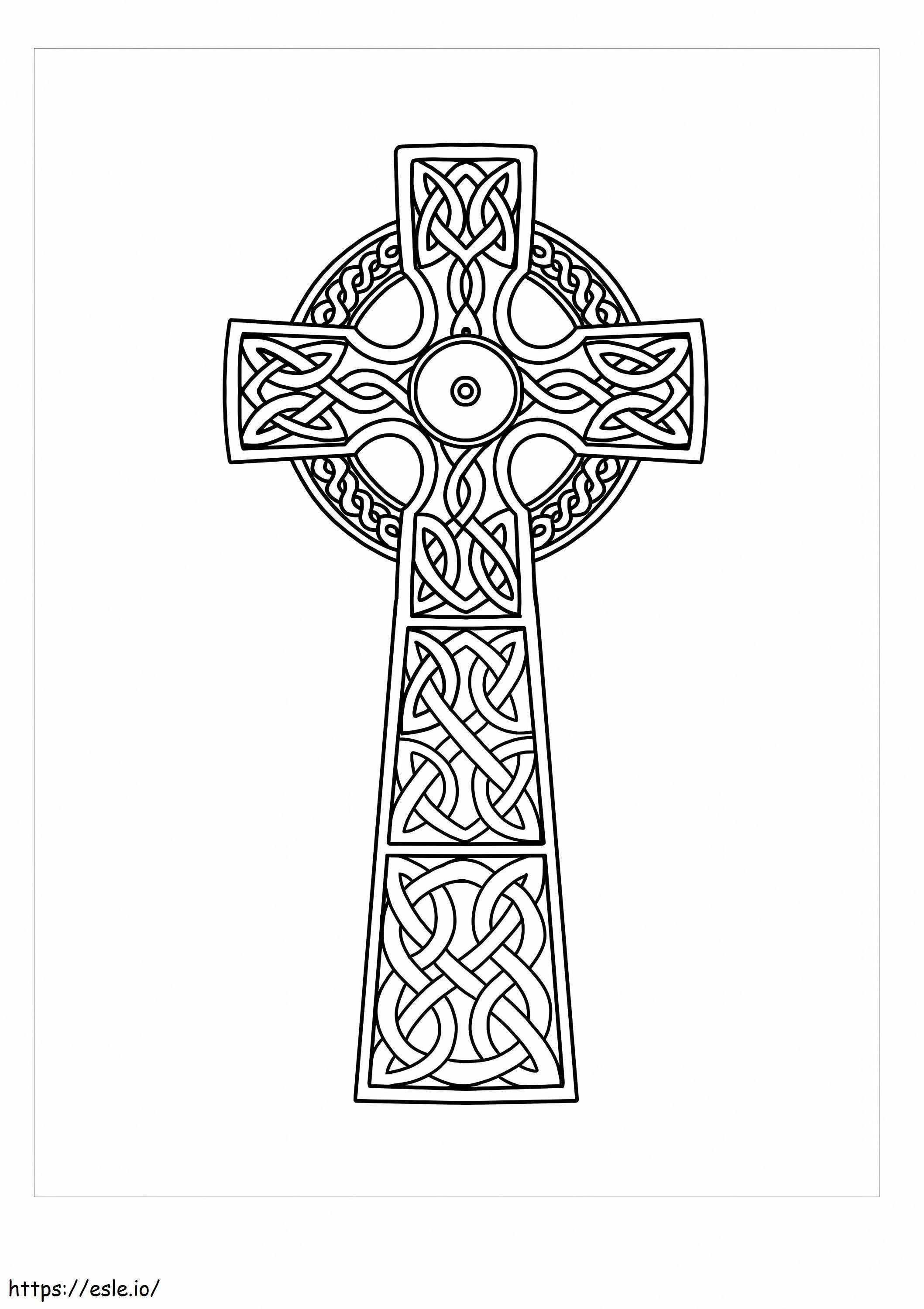 Celtic Cross coloring page