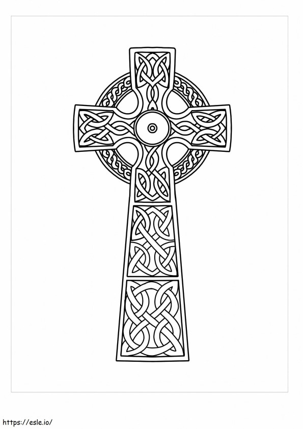 Keltisch kruis kleurplaat