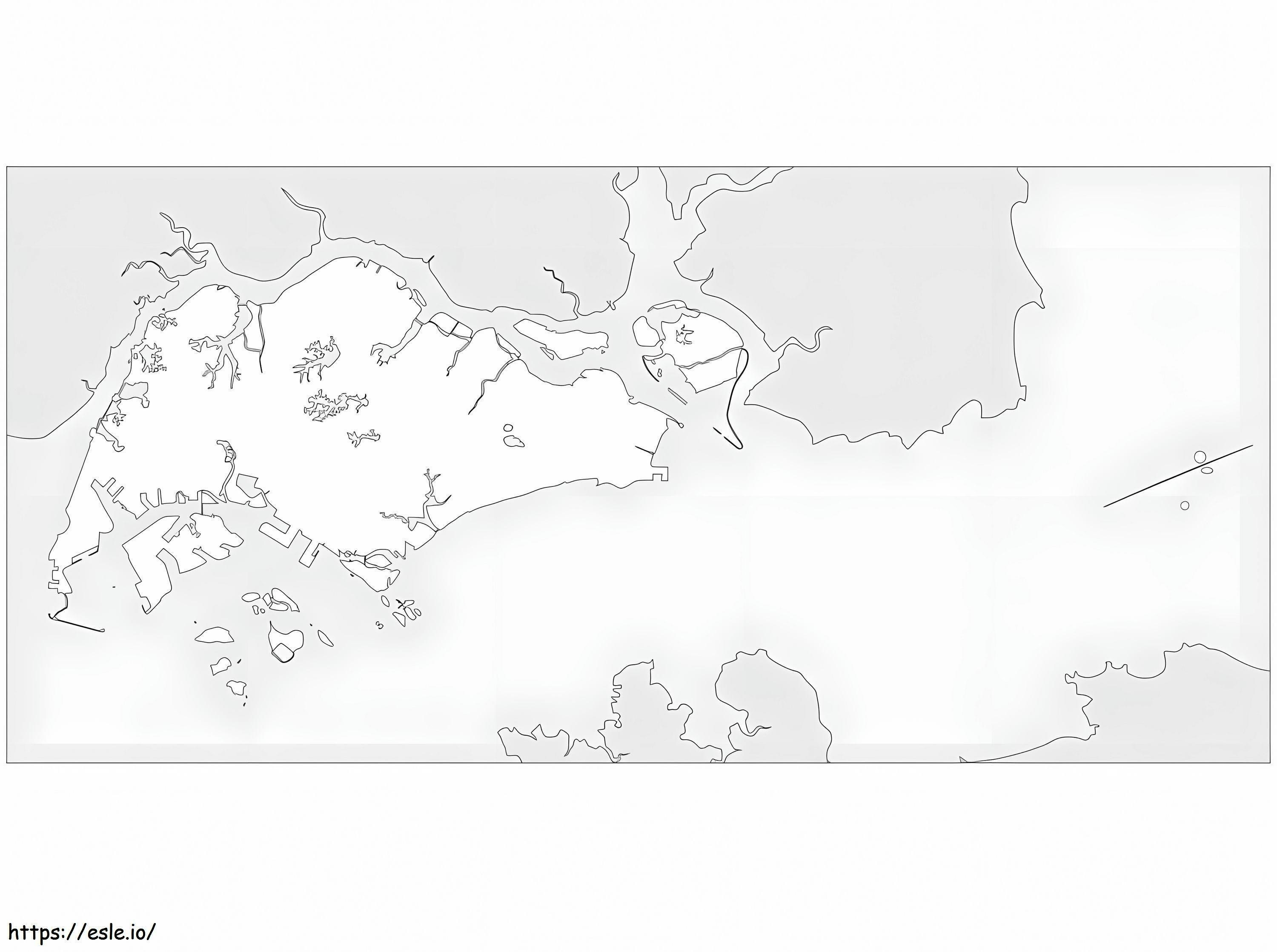 Singapores Map coloring page