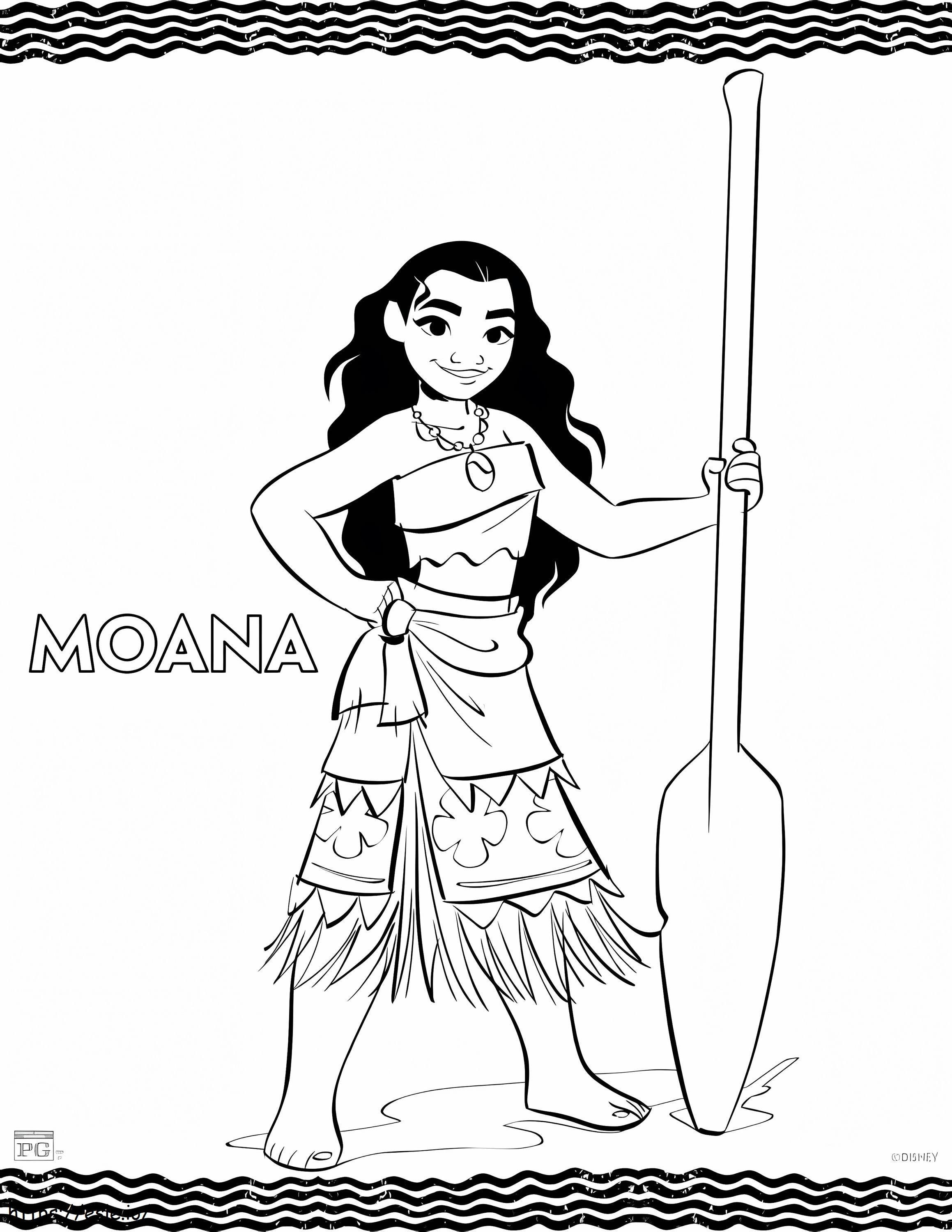 Moana Is Cool coloring page