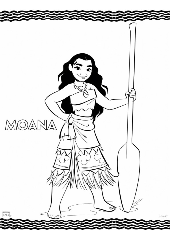 Moana Is Cool coloring page