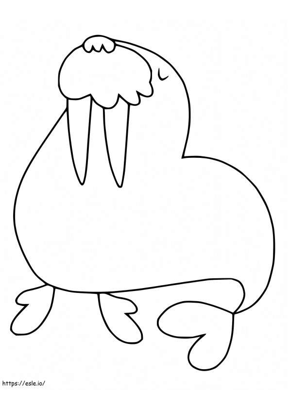 Free Printable Walrus coloring page