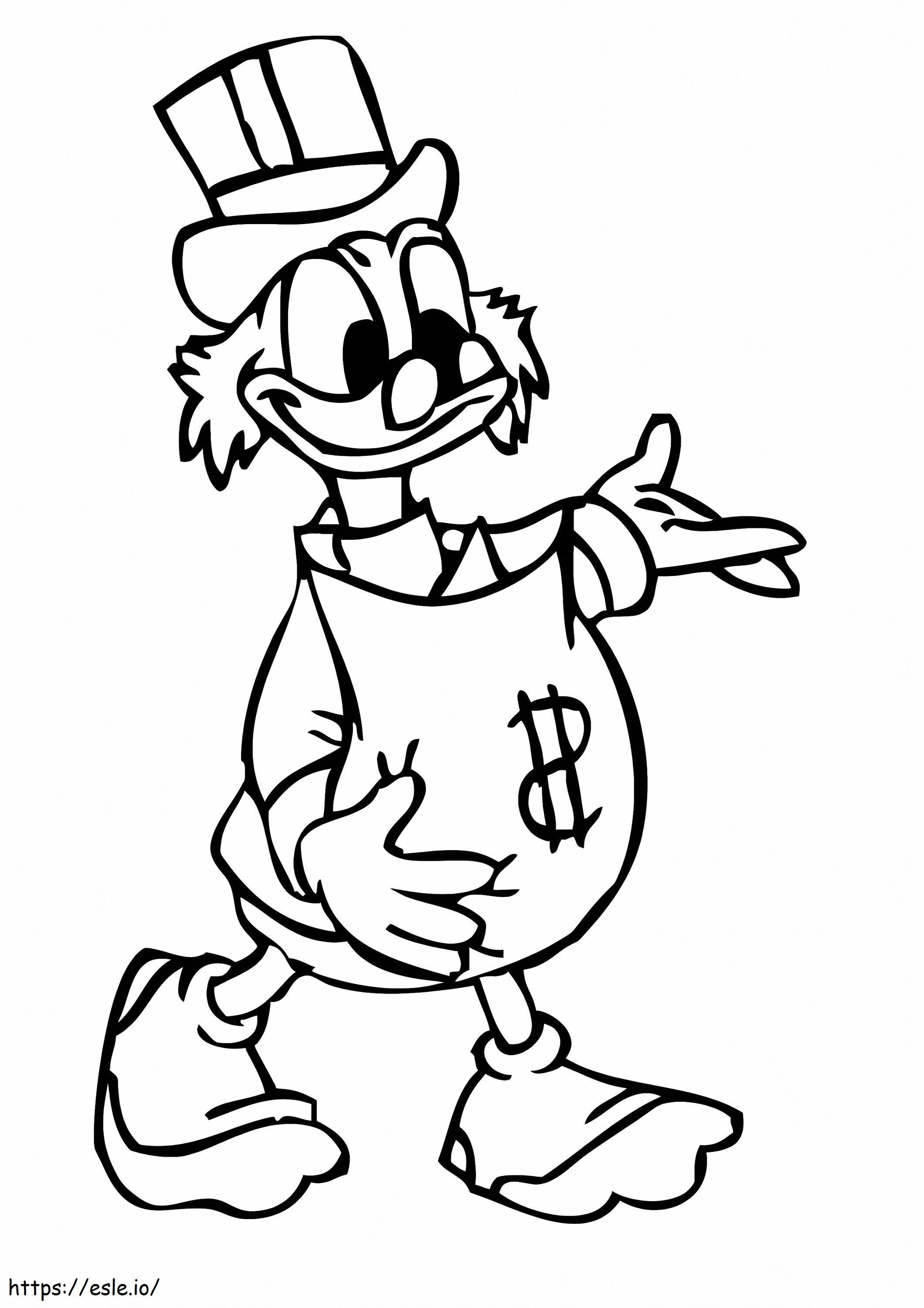 Scrooge McKaczk i pieniądze kolorowanka