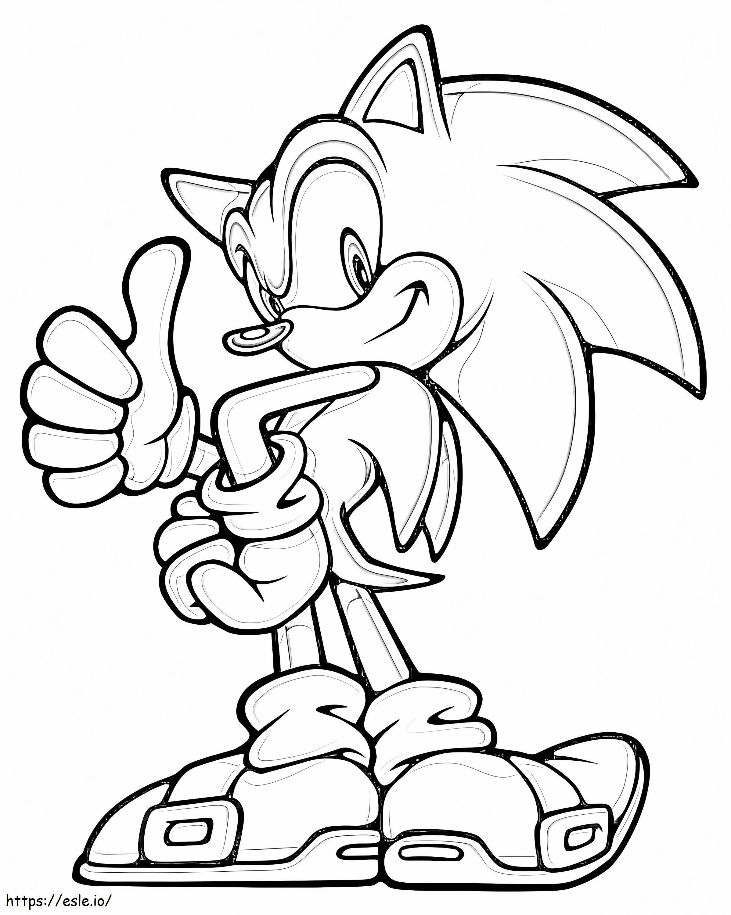 Sonic on siistiä värityskuva