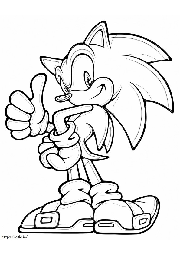 Sonic Is Cool coloring page