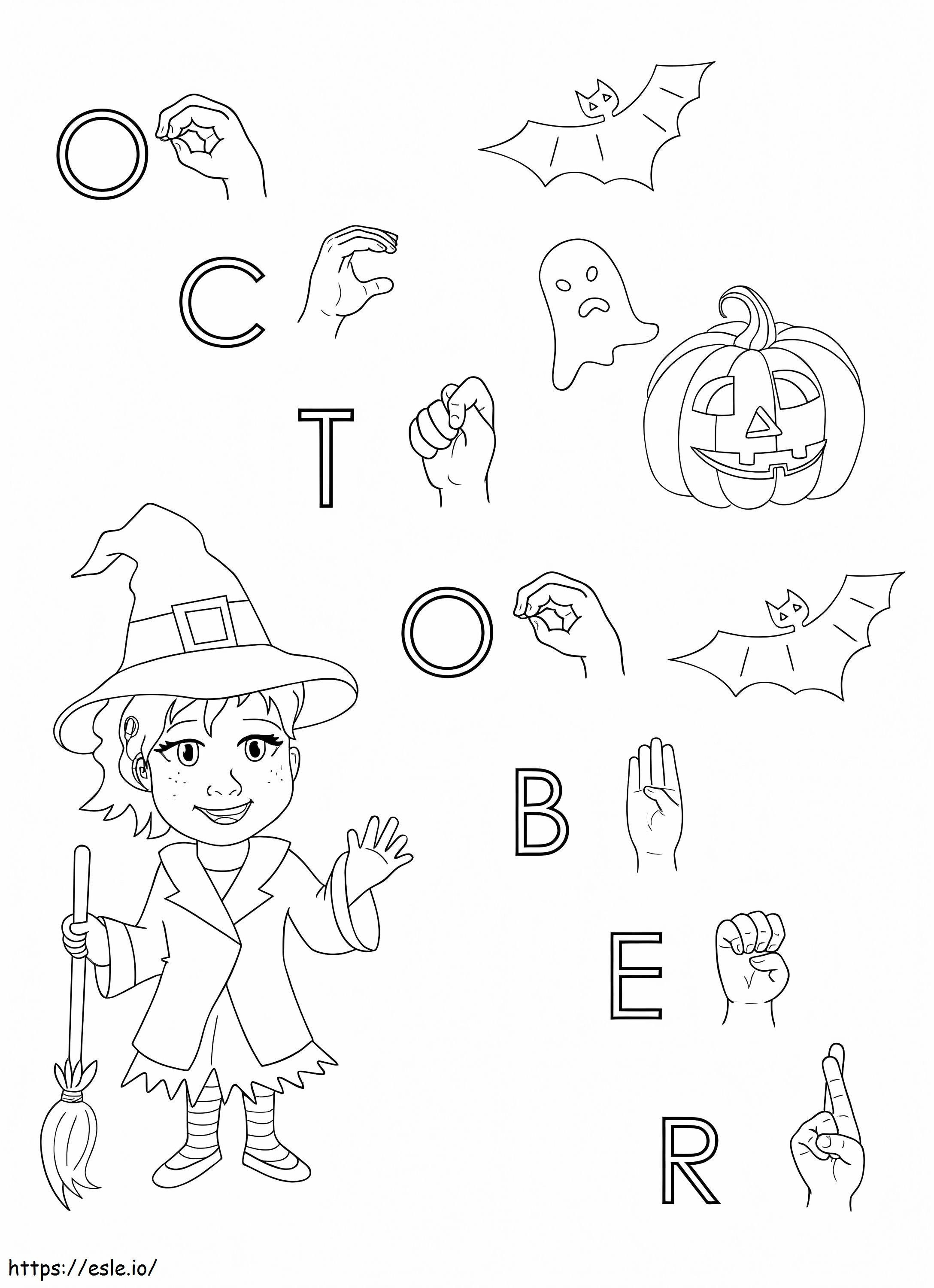 October With The People coloring page