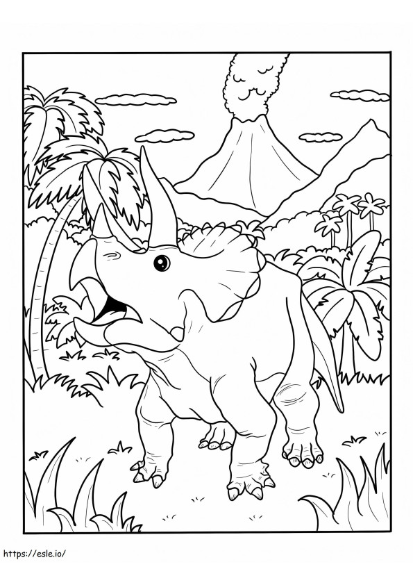 Upeat Triceratops värityskuva