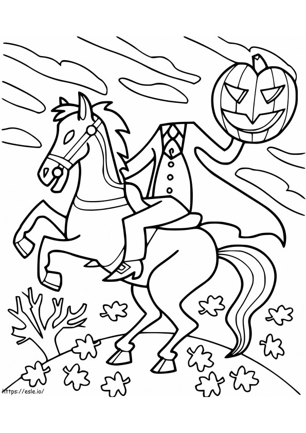 Headless Horseman To Print coloring page