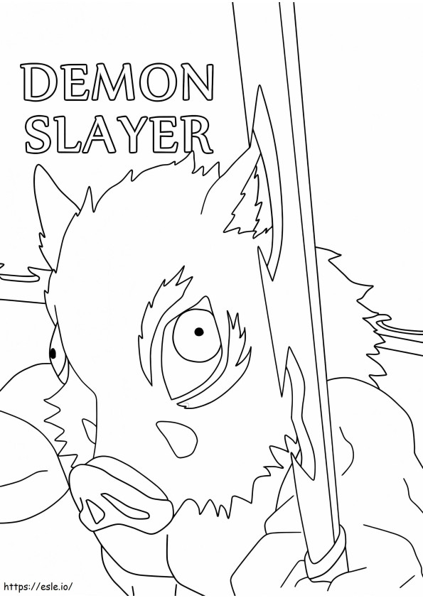 Coloriage Fond d'écran Demon Slayer 728X1024 à imprimer dessin