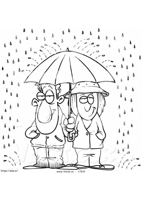 Girl And Boy In The Rain