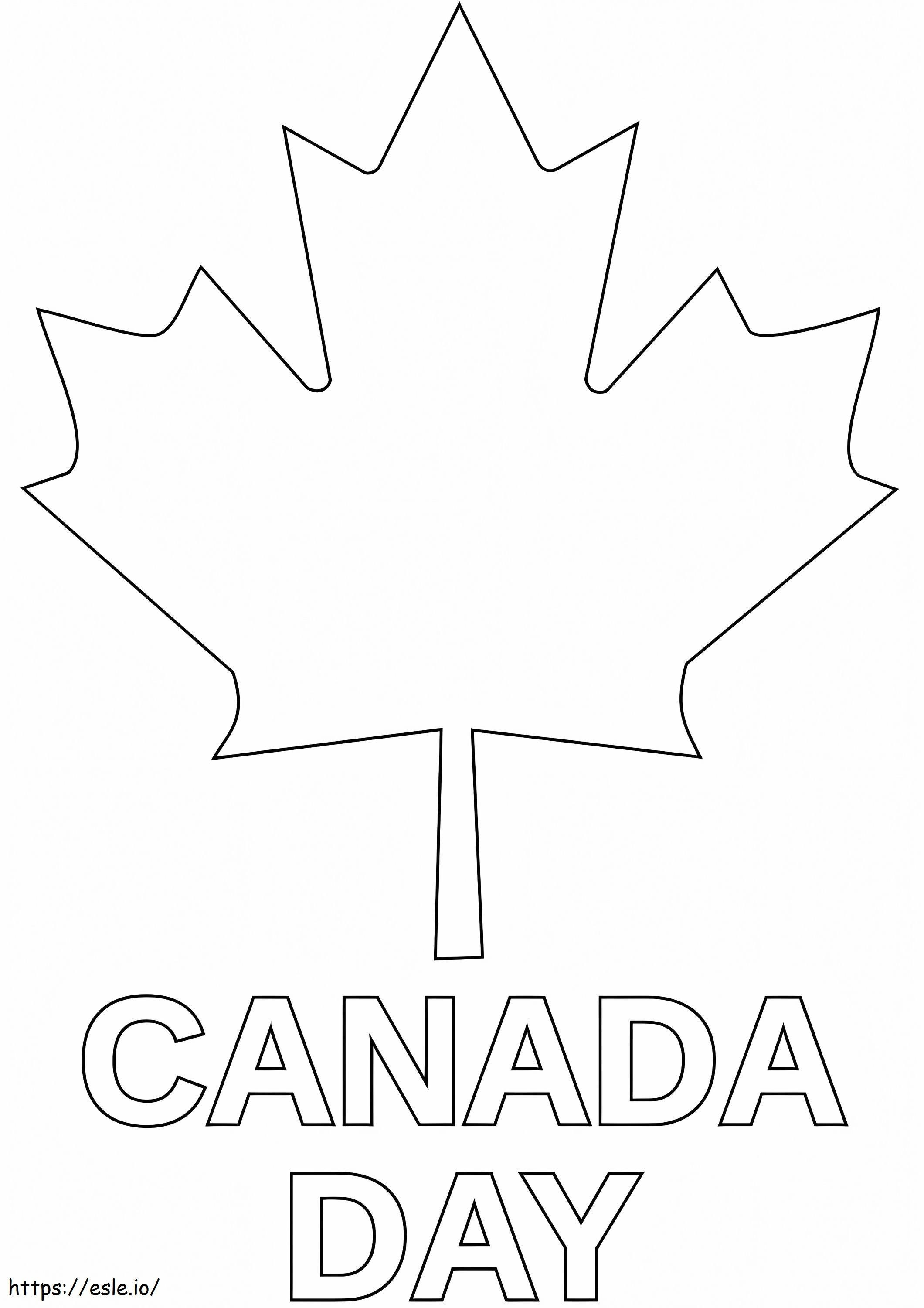 Kanada päivä 1 värityskuva