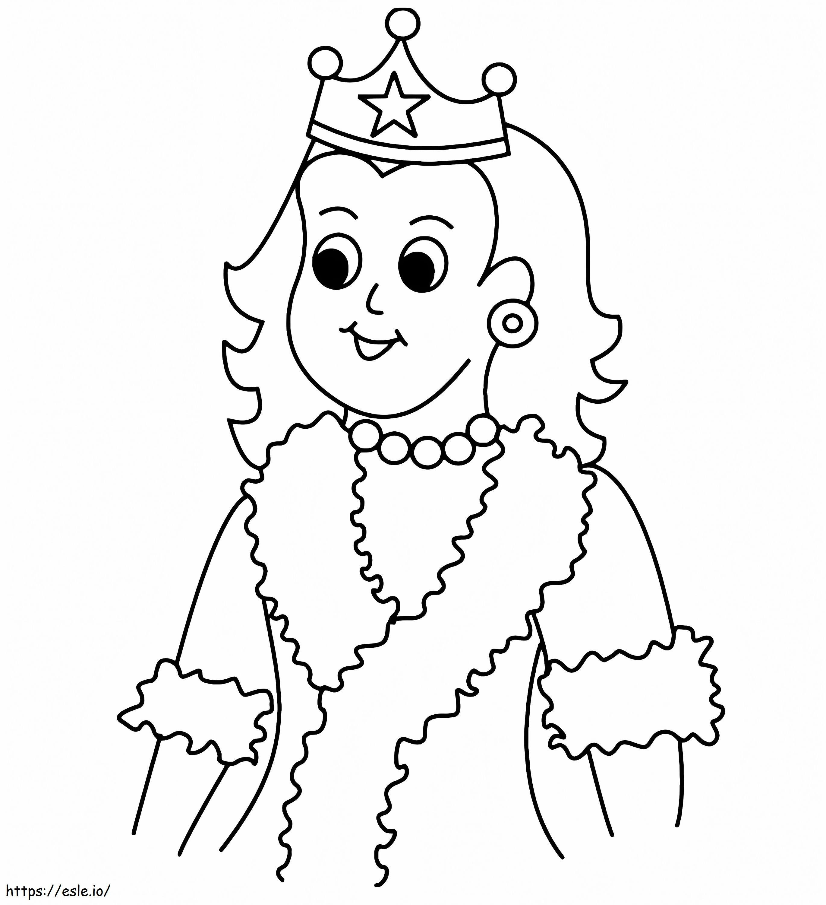 Coloriage Reine sourit à imprimer dessin