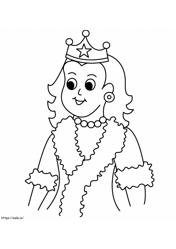 Koningin lacht kleurplaat