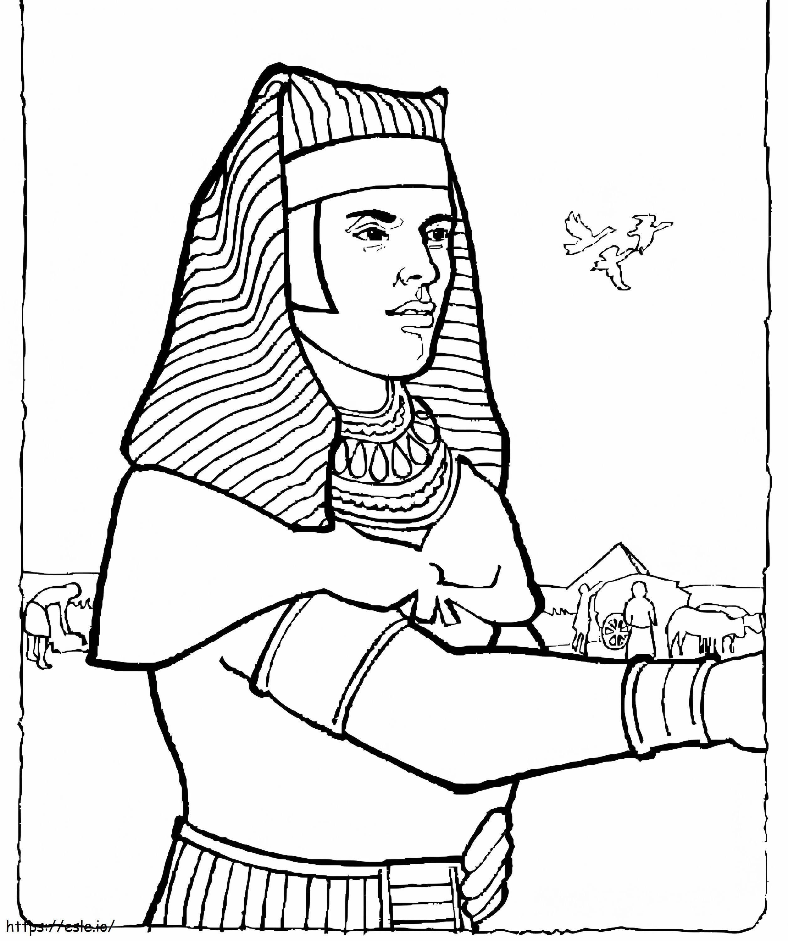 Coloriage Joseph Egypte Bible à imprimer dessin